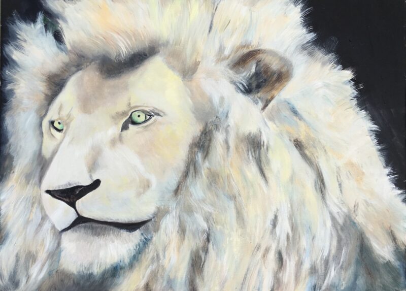 "The Lion" Animal Painting by Cherise Stutzman