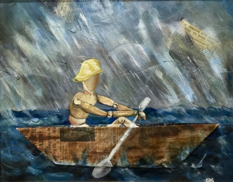 "Rowing with a Spoon" Painting by Cherise Stutzman