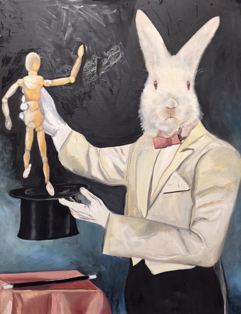 "Rabbit Tricks" Painting by Cherise Stutzman