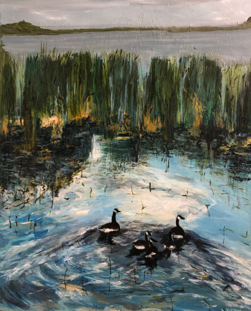 "Ducks and Ponds" Landscape Painting by Cherise Stutzman