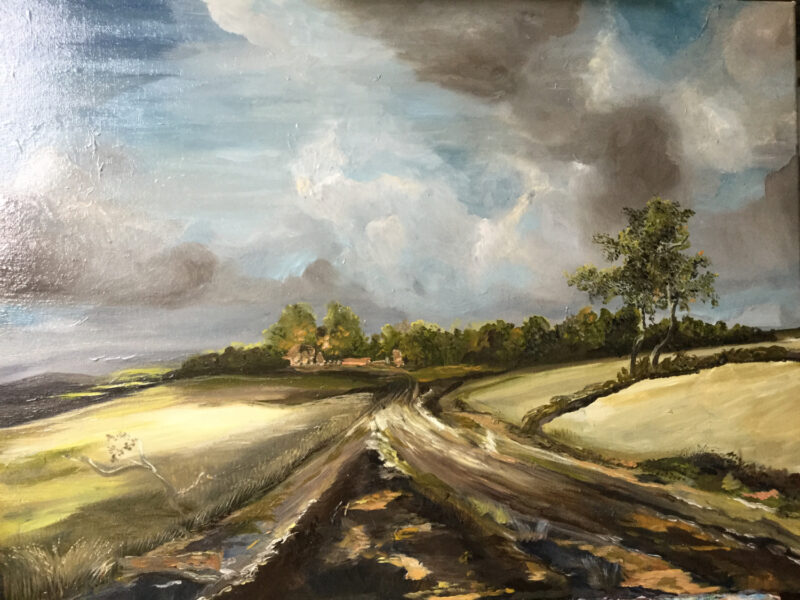 "Muddy Road" Landscape Painting by Cherise Stutzman