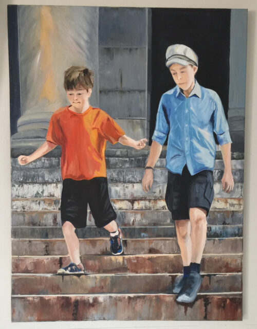 "Brothers" Portrait Painting by Cherise Stutzman